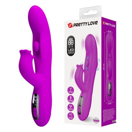 Rabbit vibrátor HIGH TECH PRETTY LOVE - YALANDA LED kijelzővel