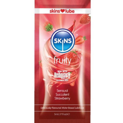 Lubrikáló SKINS Eper ízű 5 ml