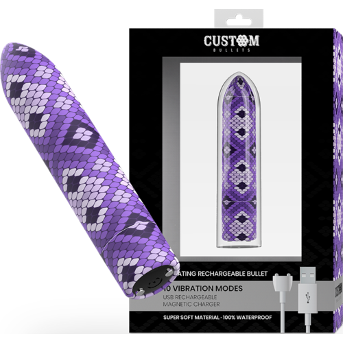Vibrátor CUSTOM BULLETS Snake 10 intenzitással