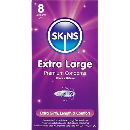 Kondom SKINS Extra Large 8 darabos csomag