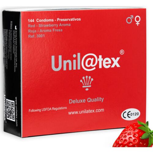 Preservatív UNILATEX eper ízű 144 darab