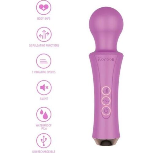 Vibrátor XOCOON THE PERSONAL WAND FUCHSIA erőteljes masszázs