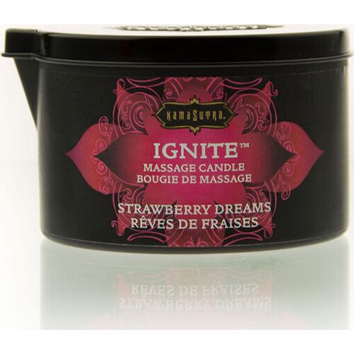 Masszázsvia KAMASUTRA Strawberry Dreams 170 gr érzéki olajjal
