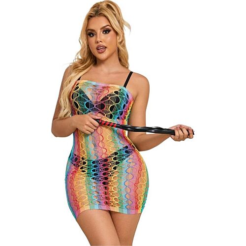 Szexi ruha SUBBLIME RAINBOW BARE váll nélküli