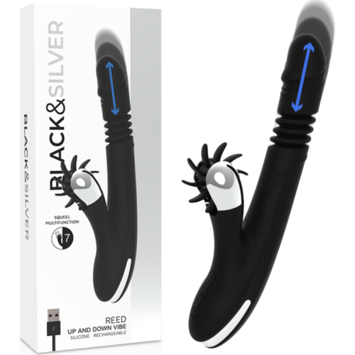 G-pont vibrátor BLACK&SILVER REED UP & DOWN VIBE