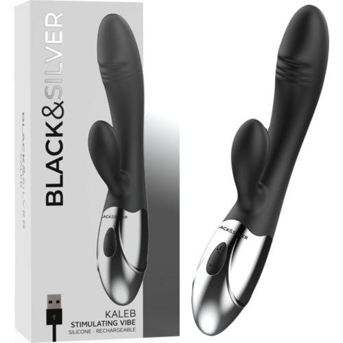 Stimuláló vibrátor BLACK&SILVER KALEB két motorral