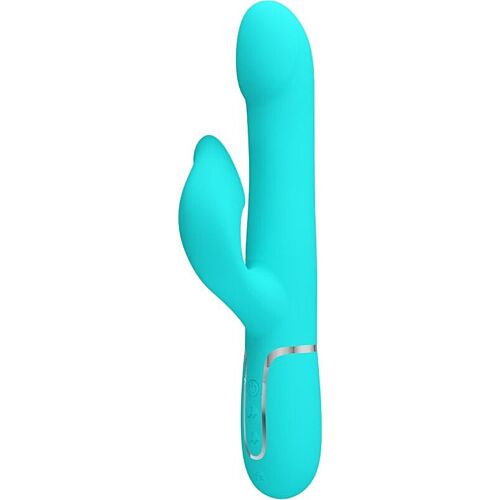 Nyuszi vibrátor PRETTY LOVE RABBIT PEARLS AQUA ZÖLD