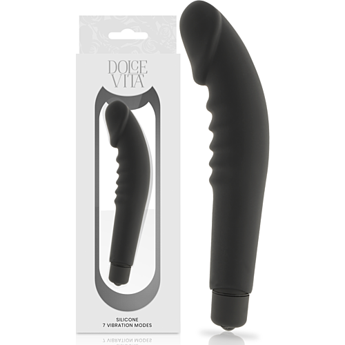 Vibrátor DOLCE VITA REALISTIC PLEASURE fekete szilikon