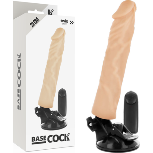 Realisztikus Vibrátor BASECOCK 21 cm távirányítóval
