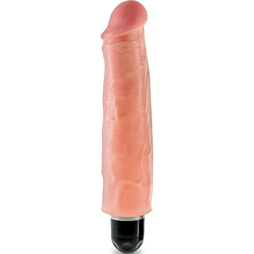 Dildó KING COCK 17.8 CM VIBRÁLÓ TARTÓS