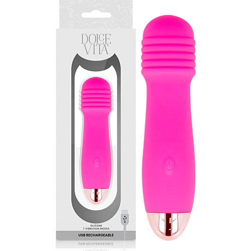 Vibrátor DOLCE VITA Rechargeable Three Pink 7 sebességgel