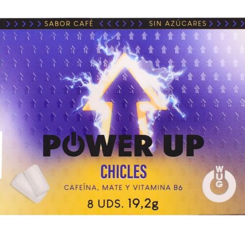 Stimuláló Rágógumi WUG GUM WUG POWER UP Intenzív Kávéízesítéssel