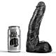 Dildo ALL BLACK 22 CM rugalmas kialakítással