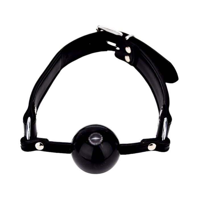 Kötelező Szorító Bound Leather Solid Ball Gag Kötelező Szorító Bound Leather Solid Ball Gag