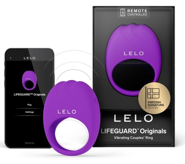 Vibrációs péniszgyűrű LELO Originals LIFEGUARD bordázott felülettel