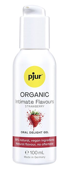Pjur ORGANIC Intimate Flavours Strawberry ízesített intim gél