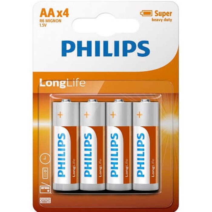 AA Méret Elem Philips 4 db-os csomag AA Méret Elem Philips 4 db-os csomag