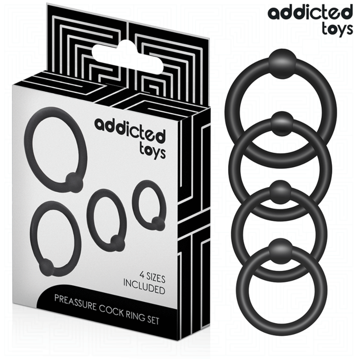 ADDICTED TOYS - SET OF PRESSURE SILICONE RINGS ADDICTED TOYS - SET OF PRESSURE SILICONE RINGS