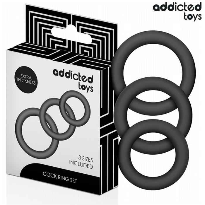 ADDICTED TOYS - SET OF SILICONE RINGS MODEL 1 ADDICTED TOYS - SET OF SILICONE RINGS MODEL 1