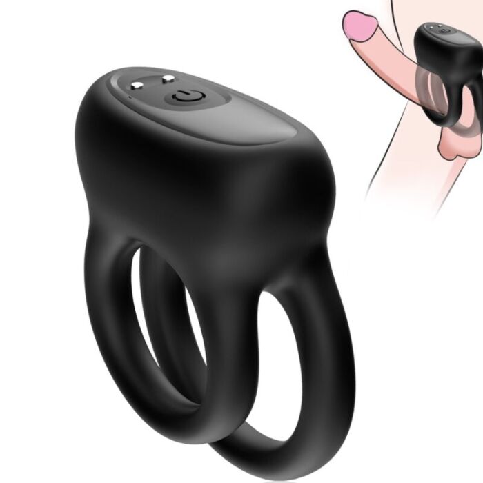ARMONY - DOUBLE RING VIBRATOR BLACK ARMONY - DOUBLE RING VIBRATOR BLACK