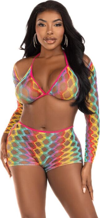 Conjunto Erótico Leg Avenue Multicolor - Sensualidad Audaz