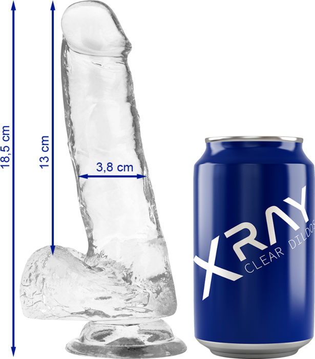 Dildo Transparente X RAY 18.5 cm Realista