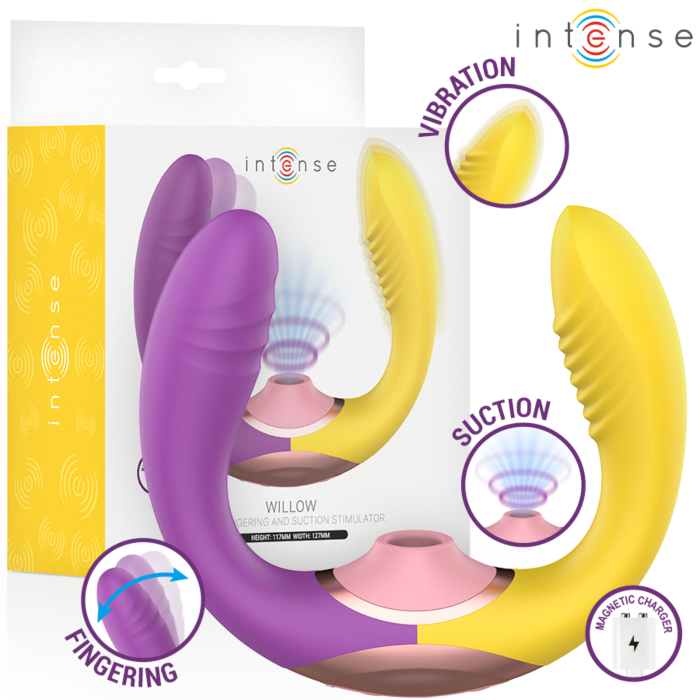 INTENSE - WILLOW 3-IN-1 SUCTION AND VIBRATION STIMULATOR INTENSE - WILLOW 3-IN-1 SUCTION AND VIBRATION STIMULATOR