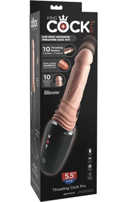 KING COCK PLUS THRUSTING COCK PRO 12,7 cm-es vibrátor