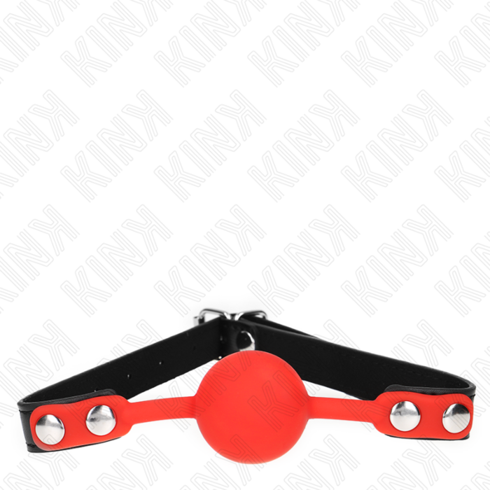 KINK - RED SILICONE BALL 4 CM GAG 60 x 2 CM KINK - RED SILICONE BALL 4 CM GAG 60 x 2 CM