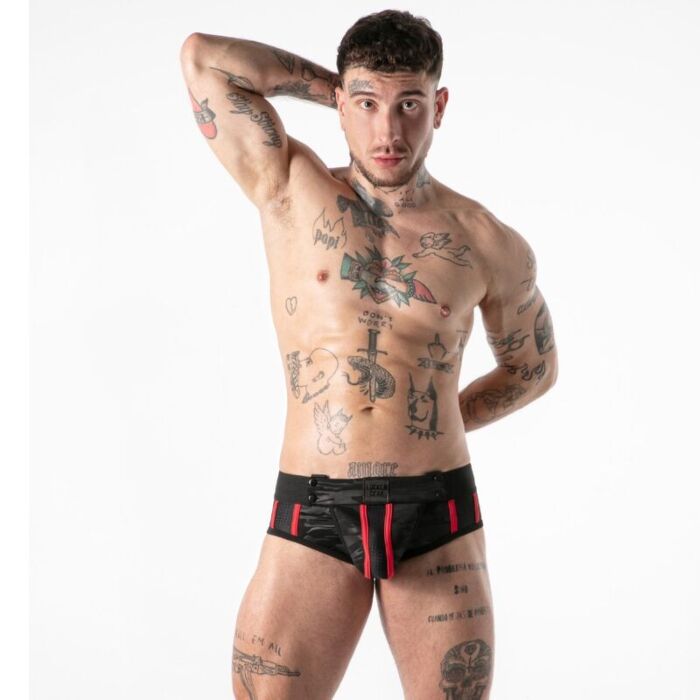 Férfi jock alsó LOCKER GEAR Full Military Access piros