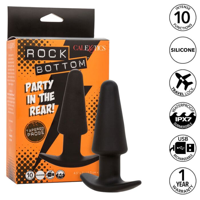 Anal Plug CALEXOTICS Rock Bottom 10 vibrációval