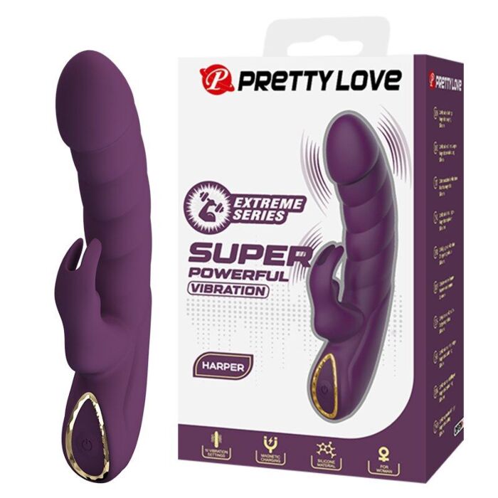 PRETTY LOVE - HARPER RECHARGEABLE RABBIT VIBRATOR 10 FUNCTIONS PURPLE PRETTY LOVE - HARPER RECHARGEABLE RABBIT VIBRATOR 10 FUNCTIONS PURPLE