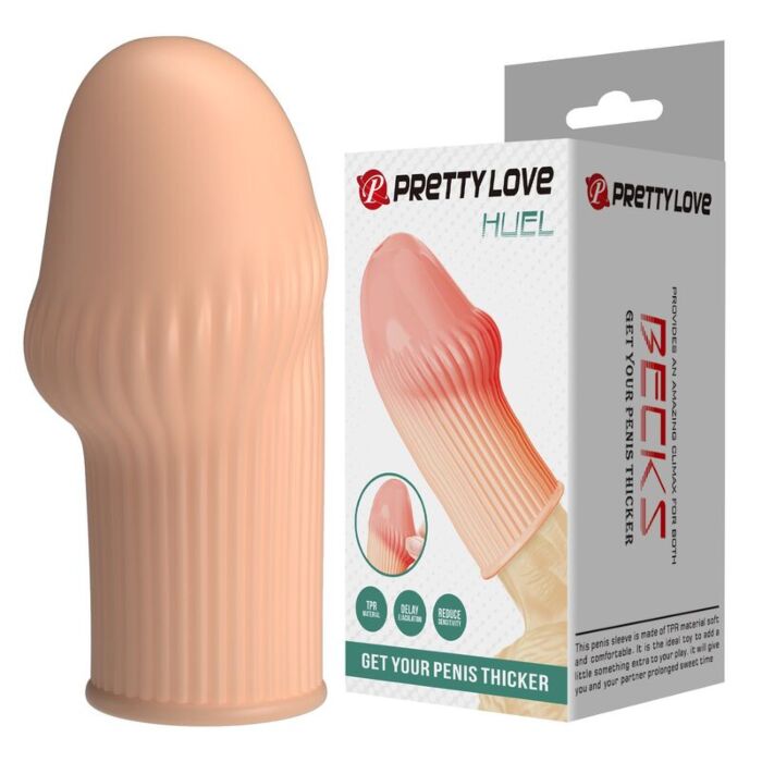 PRETTY LOVE - HUEL PENIS SLEEVE GET YOUR PENIS THICKER FLESH COLOR PRETTY LOVE - HUEL PENIS SLEEVE GET YOUR PENIS THICKER FLESH COLOR