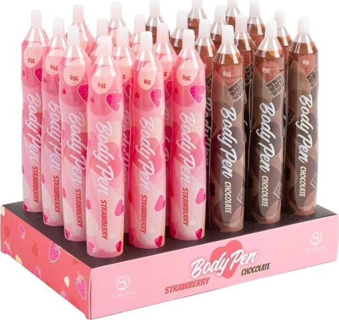 SECRETPLAY COSMETIC BODY PEN DISPLAY 24 UNITS – ehető testfestő toll