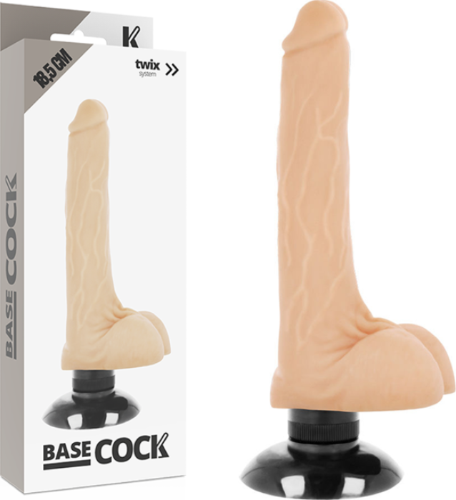 Vibrador Realístico BASECOCK 2-1 Natural 18.5 cm
