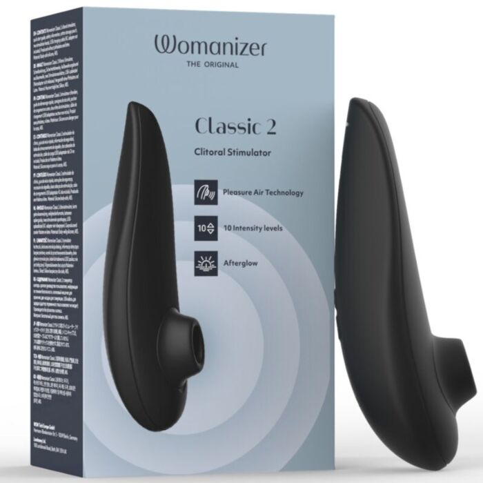 WOMANIZER Classic 2 klitoriszizgató, fekete, 10 fokozattal
