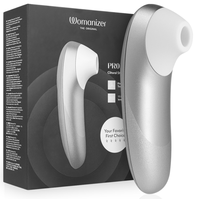 WOMANIZER - PRO VIBRANT CLITORAL STIMULATOR SILVER GREY WOMANIZER - PRO VIBRANT CLITORAL STIMULATOR SILVER GREY