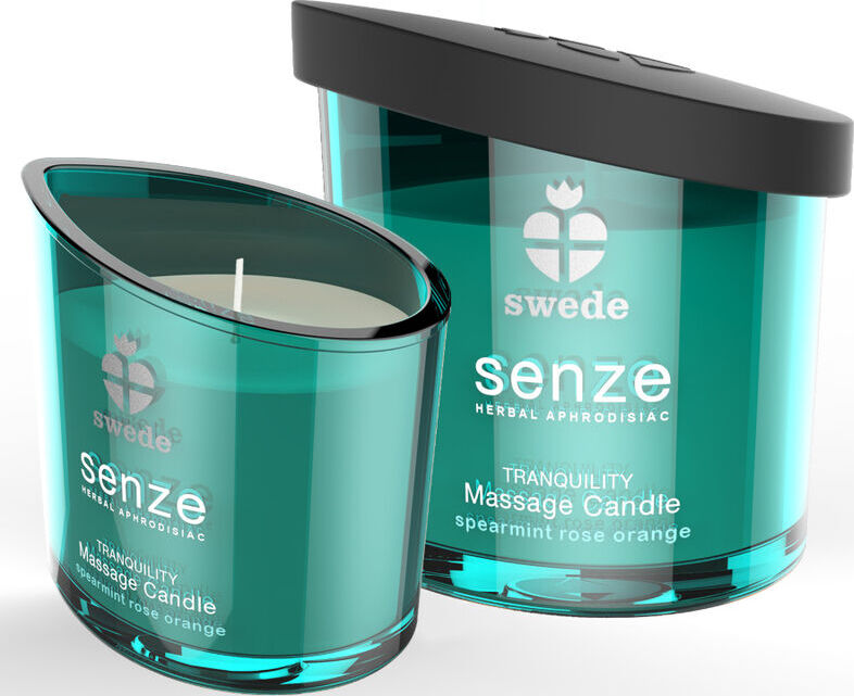 Masszázsgyertya SWEDE Senze Tranquility Mentával, Rózsával és Narancssal